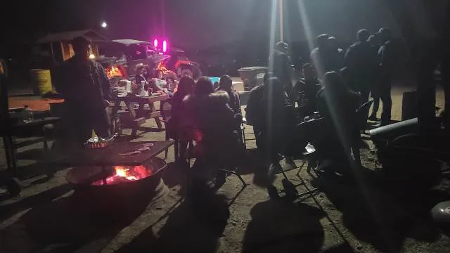 Aerial night view of concert at 281 Country Club San Antonio TX