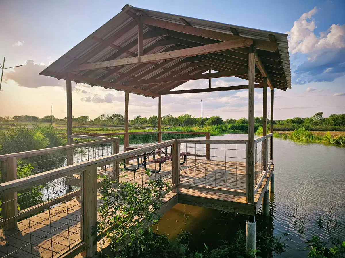 Waterfront pier covered area at 281 Country Club San Antonio TX